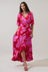 Burning Love Abelia Hi-Low Maxi Wrap Dress